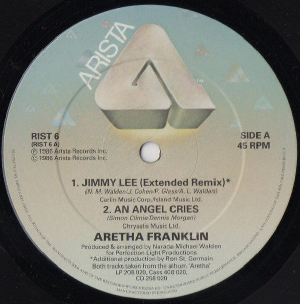 Aretha Franklin : Jimmy Lee (Extended Remix) (12", Single)