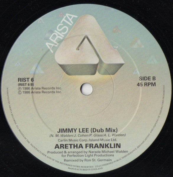 Aretha Franklin : Jimmy Lee (Extended Remix) (12", Single)