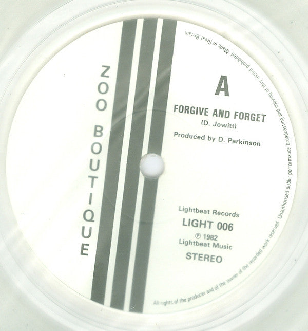 Zoo Boutique : Forgive And Forget / Happy Families (7", Single, Cle)