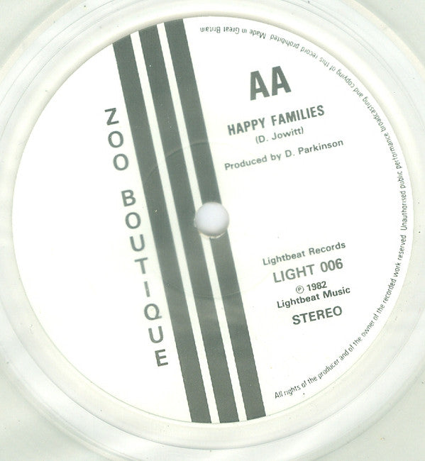 Zoo Boutique : Forgive And Forget / Happy Families (7", Single, Cle)