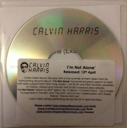 Calvin Harris : I'm Not Alone (CDr, Promo)