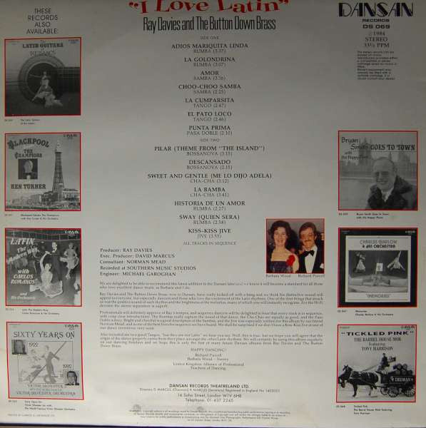 Ray Davies (3) And The Button Down Brass : I Love Latin (LP, Album)