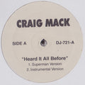 Craig Mack : Heard It All Before / Dat's My Word (12")