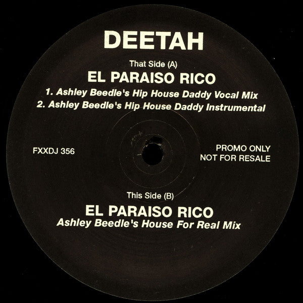 Deetah : El Paraiso Rico (2x12", Promo)