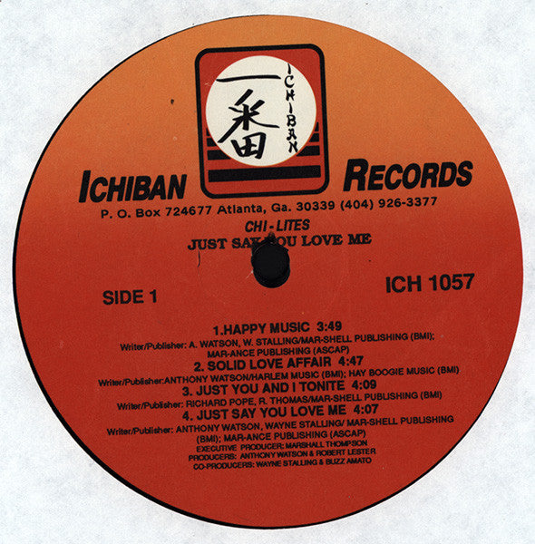 The Chi-Lites : Just Say You Love Me (LP, Album)