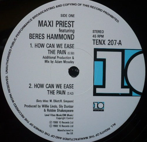 Maxi Priest : How Can We Ease The Pain? (12", Single)