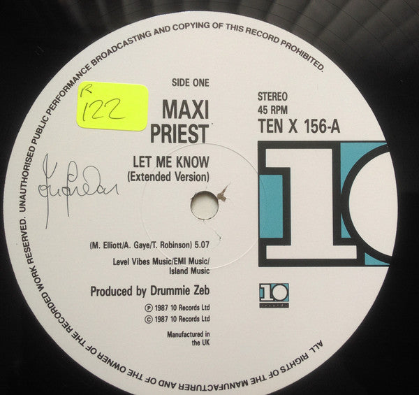 Maxi Priest : Let Me Know / I Dream (2x12", Single, Ltd)