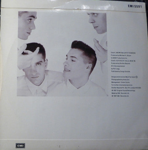 Brother Beyond : How Many Times (7", Single)