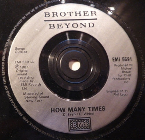 Brother Beyond : How Many Times (7", Single)