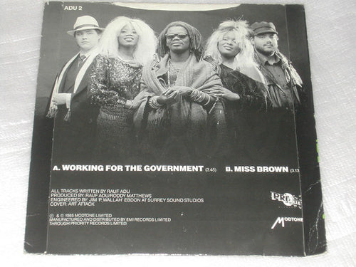 Adu : Working For The Government (7")