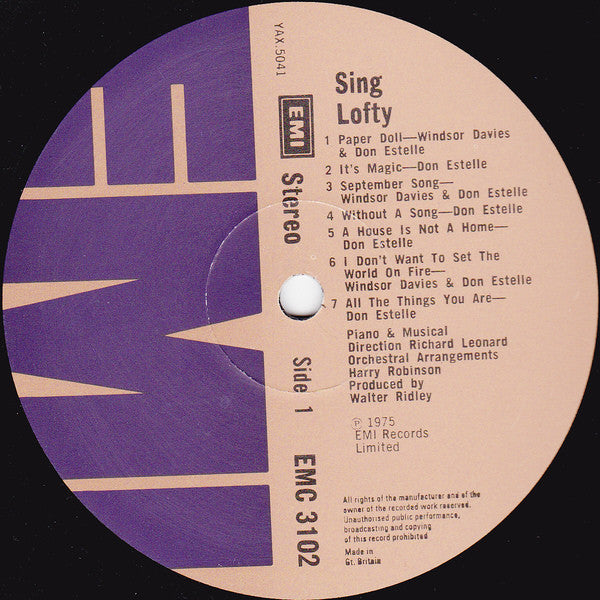 Don Estelle & Windsor Davies : Sing Lofty (LP, Album, Pur)