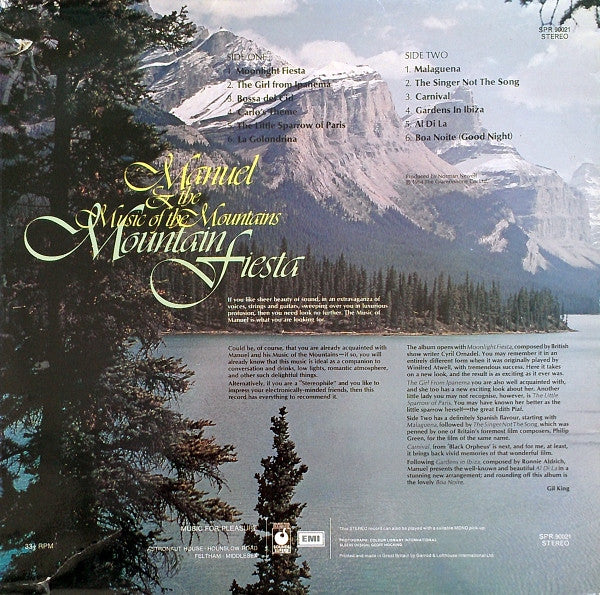 Manuel And His Music Of The Mountains : Mountain Fiesta (LP, Album, RE)