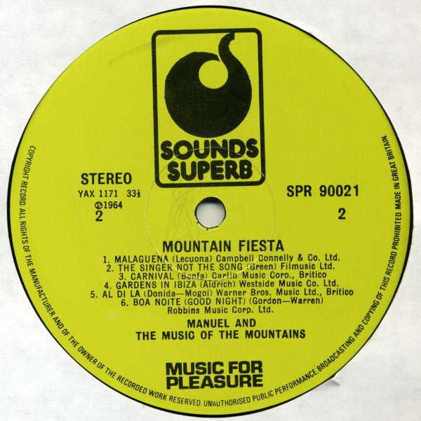 Manuel And His Music Of The Mountains : Mountain Fiesta (LP, Album, RE)