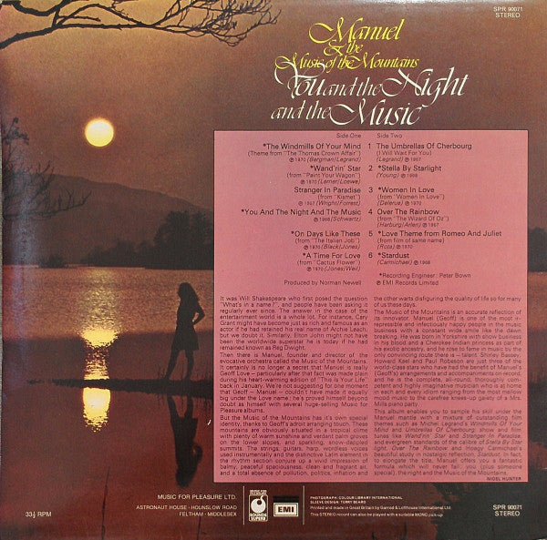 Manuel And His Music Of The Mountains : You And The Night And The Music (LP, Comp)