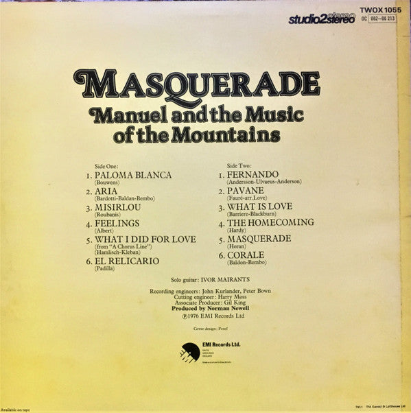 Manuel And His Music Of The Mountains : Masquerade (LP, Album)