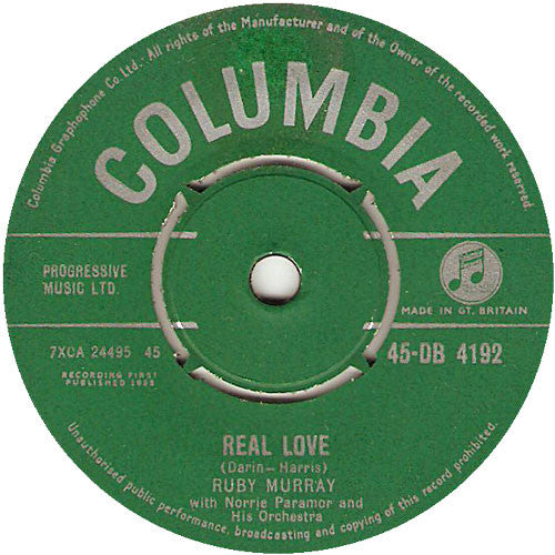 Ruby Murray : Real Love (7", Single)