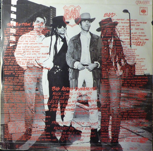 Big Audio Dynamite : The Bottom Line (U.S. Remix) (12", Maxi)