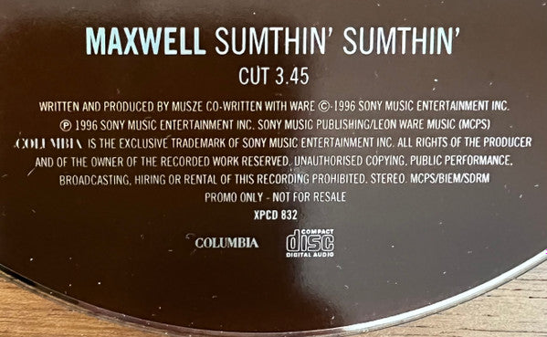 Maxwell : Sumthin' Sumthin' (CD, Single, Promo)