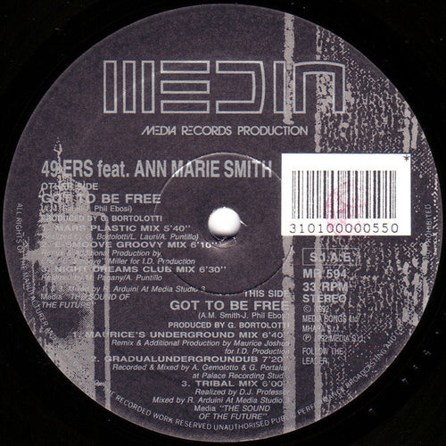 49ers Feat. Ann Marie Smith* : Got To Be Free (12")