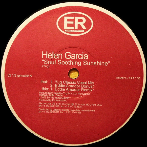 Helen Garcia : Soul Soothing Sunshine (12")