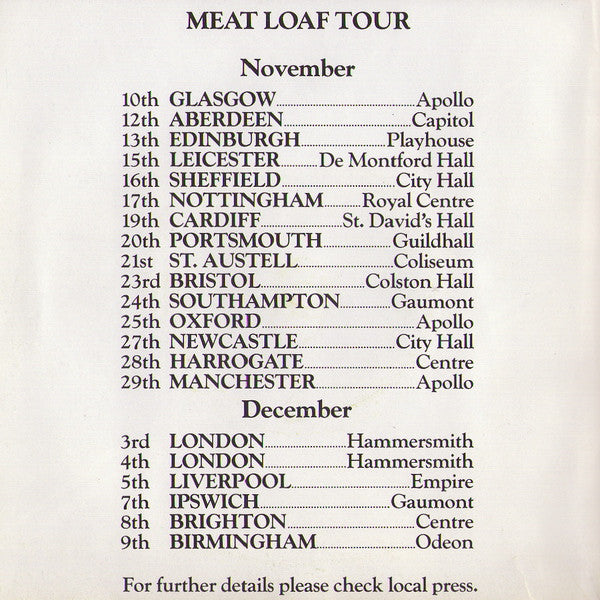Meat Loaf : Modern Girl (7", Single, Ltd, Pos)
