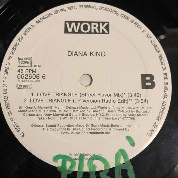 Diana King : Love Triangle (12", Maxi)