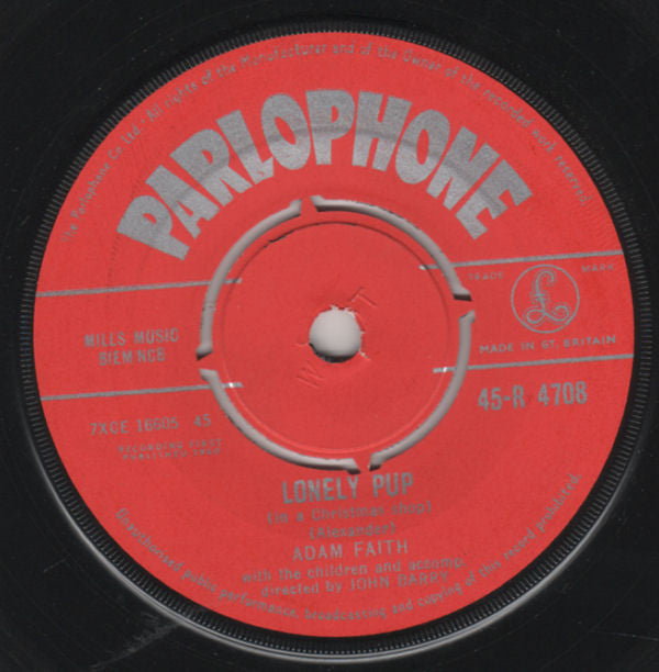 Adam Faith : Lonely Pup (In A Christmas Shop) (7", Single)