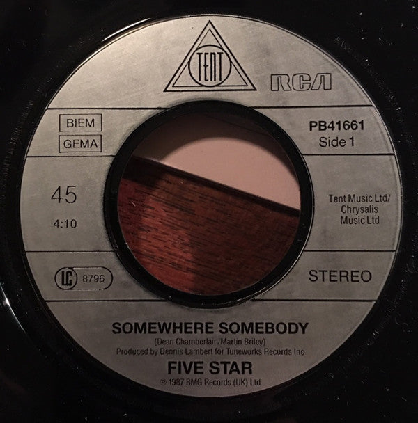 Five Star : Somewhere Somebody (7", Single)