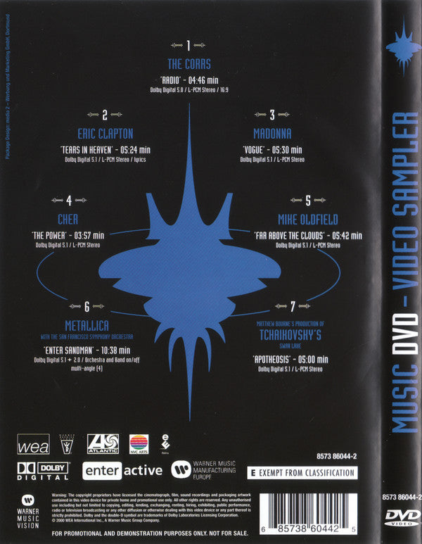 Various : Music DVD - Video Sampler (DVD-V, Promo, Smplr, Multichannel, PAL, DVD)