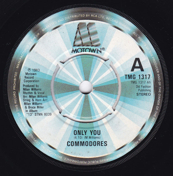 Commodores : Only You (7", Single)