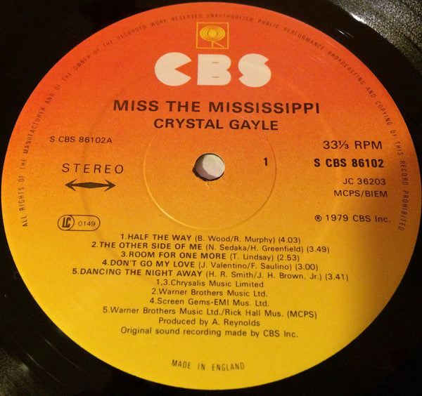 Crystal Gayle : Miss The Mississippi (LP, Album)