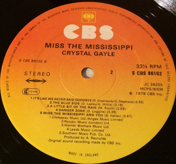 Crystal Gayle : Miss The Mississippi (LP, Album)