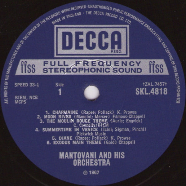 Mantovani And His Orchestra : Mantovani's Golden Hits (LP, Comp, RP)