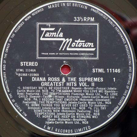 The Supremes : Greatest Hits Vol. II (LP, Comp)
