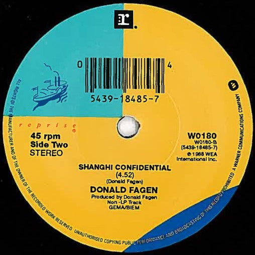 Donald Fagen : Tomorrow's Girls (7", Single)