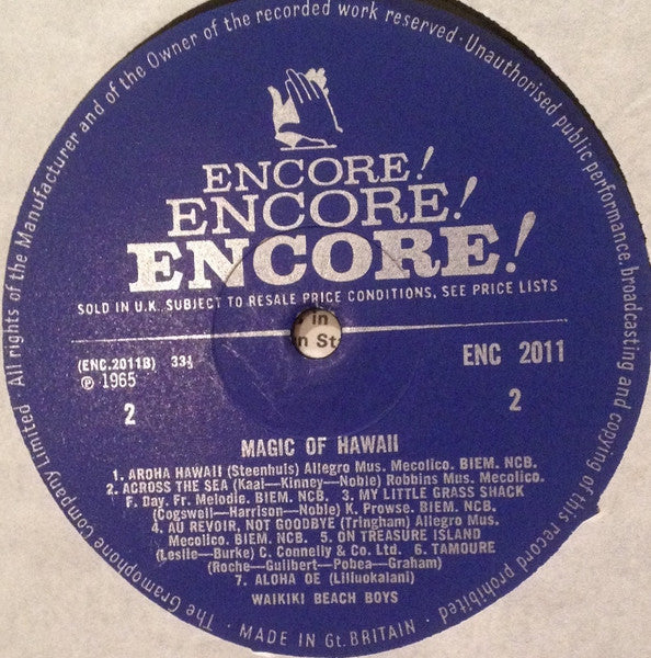 Waikiki Beach Boys* : Magic Of Hawaii (LP, Mono)
