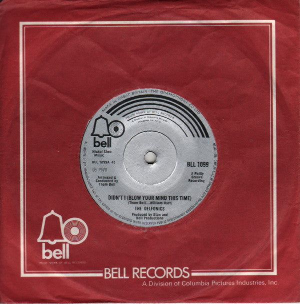 The Delfonics : Didn't I (Blow Your Mind This Time) (7", Single, Sol)