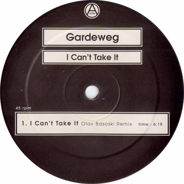 Markus Gardeweg : I Can't Take It (12")