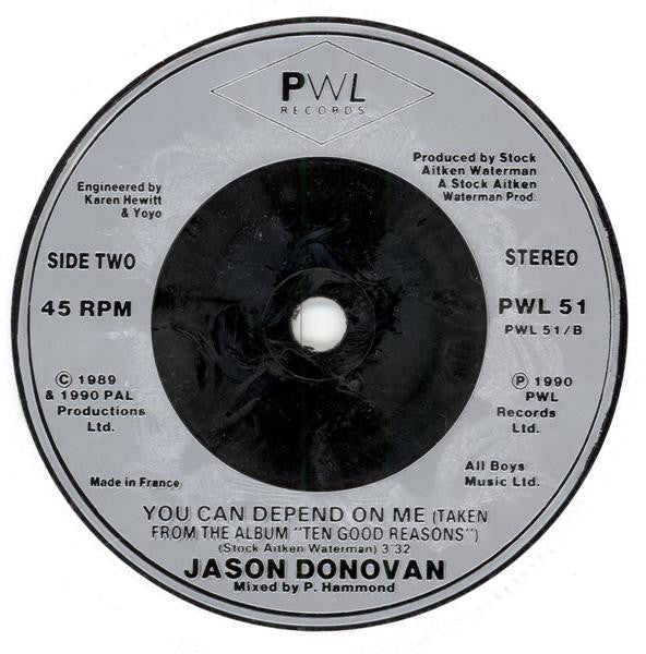 Jason Donovan : Hang On To Your Love (7", Single)