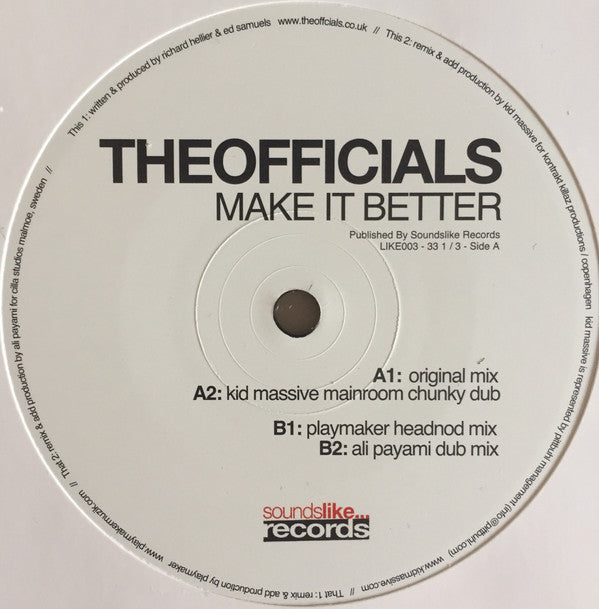 The Officials (3) : Make It Better (12")