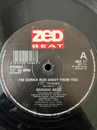 Bronski Beat : I'm Gonna Run Away From You (12")