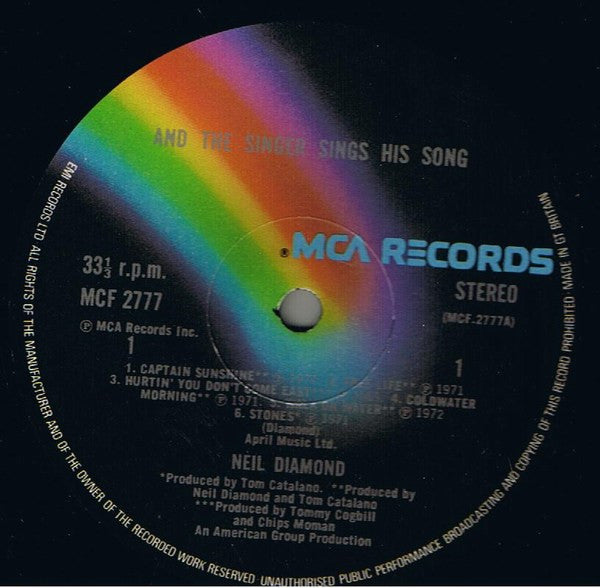 Neil Diamond : And The Singer Sings His Song (LP, Comp)