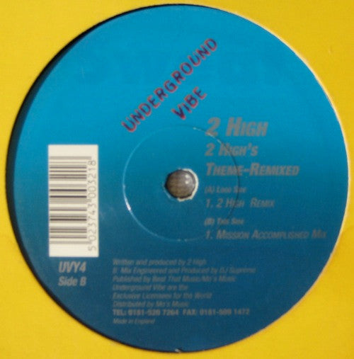 2 High : 2 High's Theme-Remixed (10")