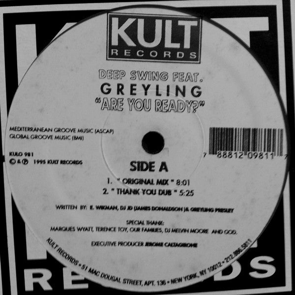 Deep Swing Feat. Greyling Presley : Are You Ready? (12")