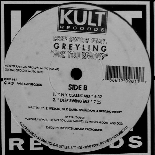 Deep Swing Feat. Greyling Presley : Are You Ready? (12")