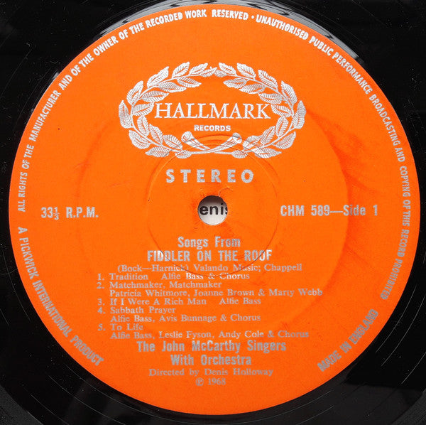 Alfie Bass And Avis Bunnage : Fiddler On The Roof (LP, Album)