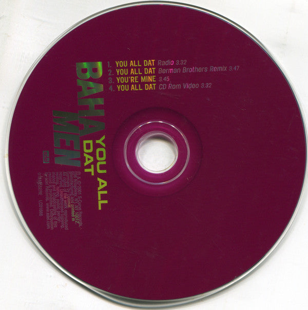 Baha Men : You All Dat (CD, Single, Enh)