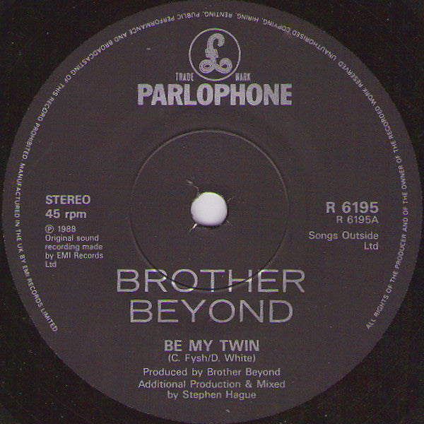 Brother Beyond : Be My Twin (New Mix) (7", Single, Ltd)