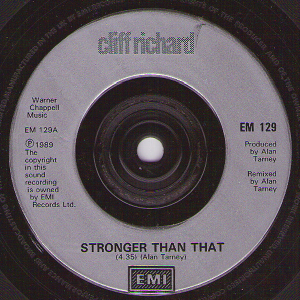 Cliff Richard : Stronger Than That (7", Ltd)