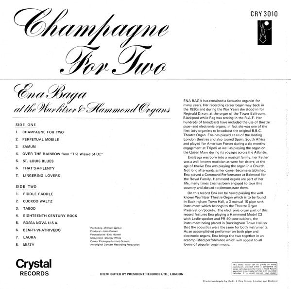 Ena Baga : Champagne For Two (LP, Album)
